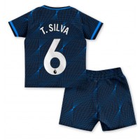 Koszulka piłkarska Chelsea Thiago Silva #6 Strój wyjazdowy dla dzieci 2023-24 tanio Krótki Rękaw (+ Krótkie spodenki)